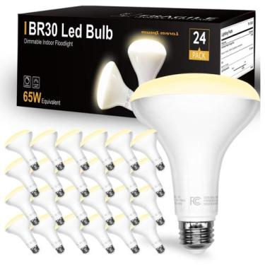 Imagem de Lâmpadas LED DAYBETTER BR30 9W 2700K reguláveis 120V, pacote com 24