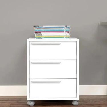Imagem de Gaveteiro 3 Gavetas Maia Politorno, Branco Fosco
