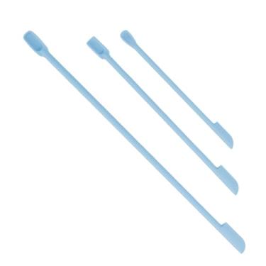 Imagem de Generic Mini Espátula de Silicone, Design Duplo Compacto e Portátil, 3 Tamanhos de Colher de Maquiagem para Potes de Tempero de Geléia (Azul)
