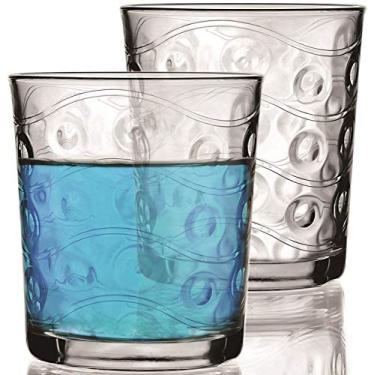 Imagem de Circleware Copos de uísque de base pesada, conjunto de 4 peças, festas, entretenimento, jantar, bebida, copos de vidro para água, licor, coquetéis, cerveja, chá gelado, suco e decoração de bar, 354 g