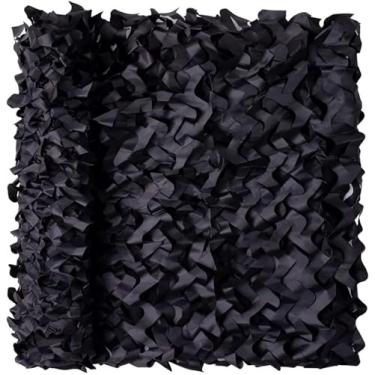 Imagem de Rede De Camuflagem Preta Rede De Camuflagem Do Exército, Rede De Sombra De Lona De Camuflagem De Selva Ao Ar Livre Protetor Solar Malha Toldo Crianças Barra, One Color, 6x8m (19.69x26.24FT)