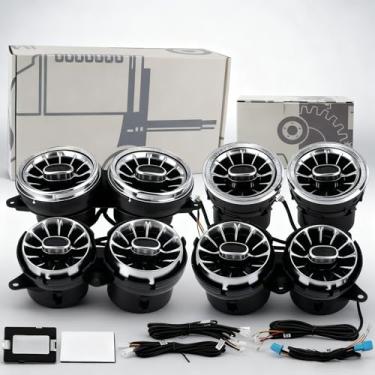 Imagem de 7 cores – 8 peças de luz de ventilação serve para Mercedes Benz S-Class w222 S400 S450 S500 S550 S560 S600 S63 S65 2014-2017, ventilações de LED AC iluminação ambiente decoração de carro acessórios