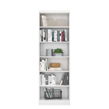 Imagem de Estante Multiuso para Livros 1404 5 Prateleiras Branco Qmovi, Branco