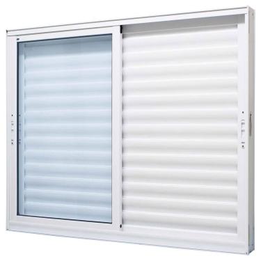 Imagem de Janela Veneziana Perfecta 3 Folhas 120x100cm Branca - 1018-73 - JAP