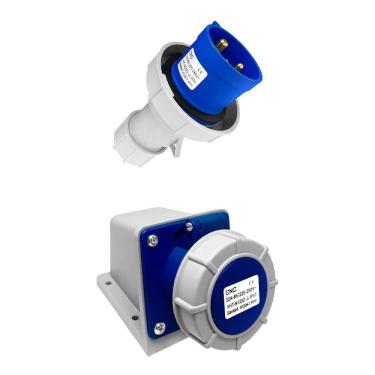 Imagem de Tomada Industrial Emenda Macho E Femea 220V 2P + Terra 32A