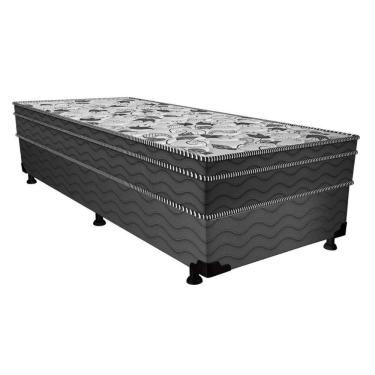Imagem de Cama Box Conjugado Solteiro: Colchão Ortopédico D28 Prodormir Advanced Pillow Gray (88x188x43)