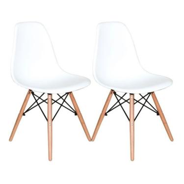 Imagem de Jogo Conjunto 2 Cadeiras Charles Eames Wood Design Eiffel