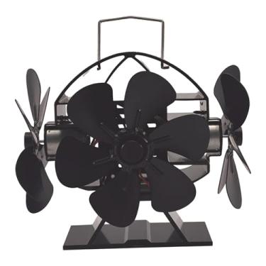 Imagem de Generic Ventilador de lareira movido a calor, eficiente, leve, compacto, portátil, silencioso, com 3 cabeças de 18 polegadas e ângulo de ventilação de 270