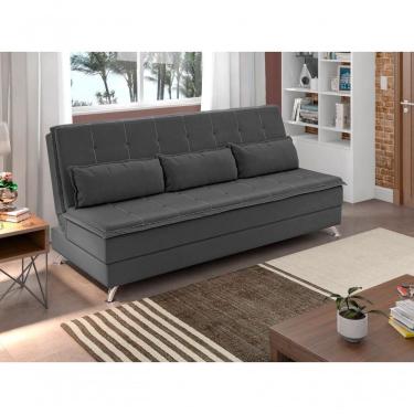 Imagem de Sofá Cama Casal Luma 1,90m Cinza - Xflex Sofás