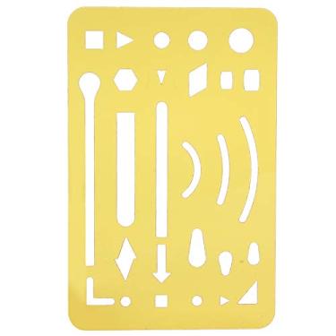 Imagem de LiebeWH 10 Peças Materiais de Arte Modelo de Desenho Ferramenta de Correção de 27 Furos para Desenhos de Engenharia e Régua de Precisão de Esboço (Laranja)