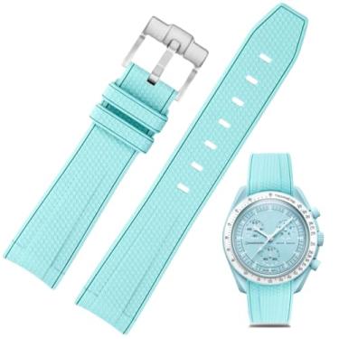Imagem de Nizonlaie Pulseiras de relógio para Moonswatch, pulseira de substituição premium de borracha de silicone de 20 mm compatível com Swatch Omega Moonswatch Speedmaster