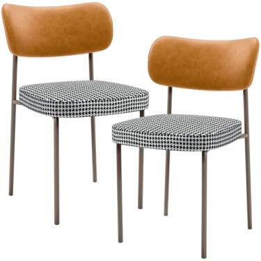 Imagem de Kit 02 Cadeiras Decorativa Sala De Jantar Melina Base Arena L02 Couríssimo Whisky Pied Poule - Lyam Decor