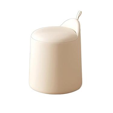 Imagem de GNHGDFFDF Banqueta para os pés, banqueta redonda de couro, cadeira com rotação flexível de 360°, banco de descanso para pés para sala de estar e quarto