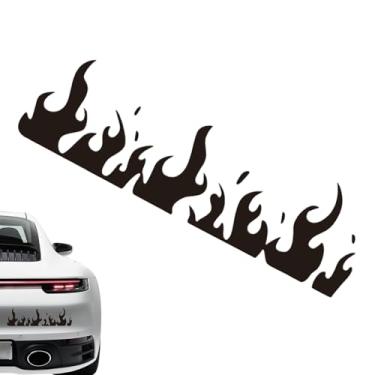 Imagem de Adesivos de chama - adesivos de decoração de mala, gráficos adesivos à prova d'água para capacetes, laptops, skates, bicicletas, decalques de motocicleta