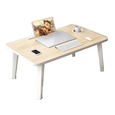 Imagem de Bandeja de cama dobrável mesa laptop notebook computador mesa portátil portátil mesa de computador mesa de computador preguiçoso para escrever, ler, tomar café da manhã (cor: estilo 2) (estilo 2)