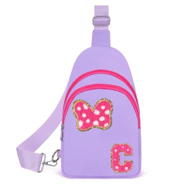 Imagem de Pochete transversal para meninas de 14 anos, 7, 8, 9, 10, 11, 12, 13, 14 anos, para meninas e mulheres, Roxa, C