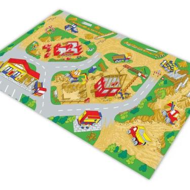 Imagem de Tapete Pista De Carrinhos Cidade Construção 1,8X1,2M - Plimshop