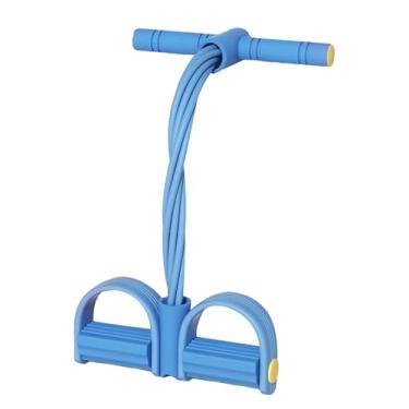 Imagem de Faixa de resistência do pedal com alças – tubo elástico de 8 tubos, equipamento de treinamento sentado para treino de corpo inteiro, treinamento de força para academia em casa, abdômen, braços, pernas
