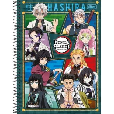 Imagem de Caderno Demon Slayer TILIBRA Universitário ESPIRAL - 80 Folhas 1M (9 Personagens)