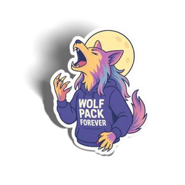 Imagem de Adesivo Enid Wolf Pack Forever Adesivo Notebook Carro Laptop 14.0 cm