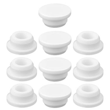 Imagem de Gosknor 10pcs Tampa Furo Transbordo Pia Silicone, Tampa Redonda Para Transbordo Cozinha Banheiro Bacia Dreno Inserto Plug para Casa (Branco)