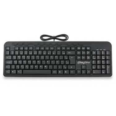 Imagem de Teclado Office Keytime MM KeyCraft USB 2.0 Teclas Multimídia Full Size Preto - KYT00010