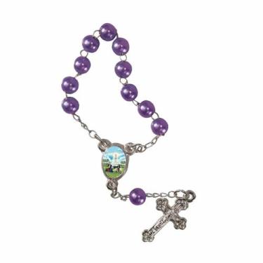 Imagem de 50 Unidades Mini Terço com Foto de Nossa Senhora de Fátima - SJO Artig