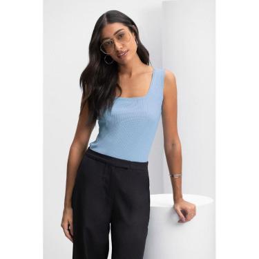 Imagem de Blusa feminina regata em ribana Essendi - P