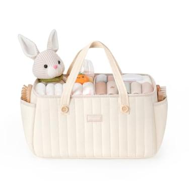 Imagem de Organizador de fraldas de bebê para trocador, armazenamento portátil para itens essenciais para recém-nascidos