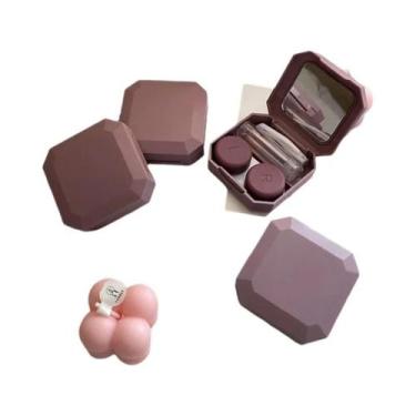 Imagem de Estojo Para Lentes De Contato Coloridas Com Pinça E Bastão De Sucção, 