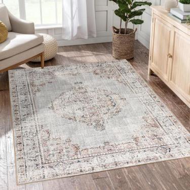 Imagem de Alfombra de Área Fácil de Lavar Bohemia 120x180 cm Ladrillo Gris - Eas