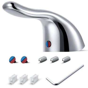 Imagem de Enhon Kit de alavanca e kit de parafusos de manípulo, compatível com o padrão americano M962160-0020A/030126-0070A, para banheira e chuveiro de equilíbrio de pressão de alça única (cromo polido)