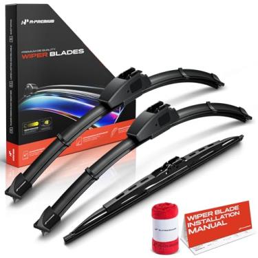 Imagem de A-Premium Lâminas de limpador de para-brisa com indicador de desgaste e toalha - Compatível com Mercedes-Benz G55 AMG, G550, G63 AMG, G65 AMG - Conjunto de lâminas de limpadores dianteiros traseiros