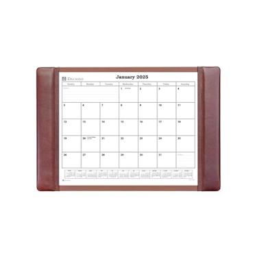 Imagem de Dacasso Bloco de calendário de mesa de couro, 64 x 43 cm, Mocha, PG-3040
