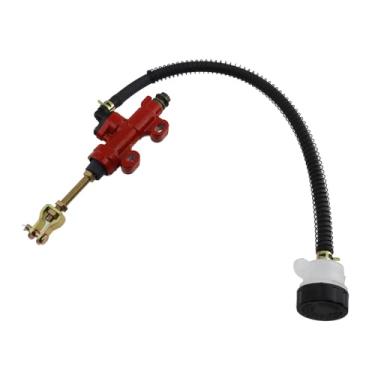 Imagem de Modengzhe Cilindro mestre do freio traseiro, substituição da bomba do reservatório do cilindro do freio traseiro para ATV Quad Pit Dirt Bike Go Kart Cart Buggy, vermelho