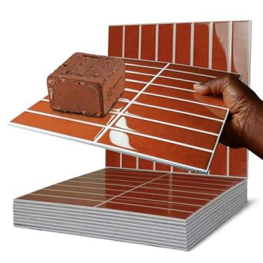 Imagem de MurArtis Azulejos de parede autoadesivos 3D para cozinha e banheiro - 10 folhas 29,5 cm x 29,5 cm, azulejos de parede autoadesivos 3D, à prova d'água, PVC, granito, aparência fácil, instalação