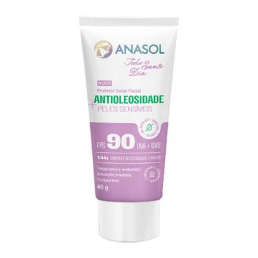Imagem de Protetor Solar Facial Anasol Antioleosidade Peles Sensíveis FPS 90 40g