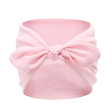 Imagem de Faixa de cabelo extra larga com orelha de coelho moderna, elástica, para ioga, absorvente de suor, para mulheres, treino diário, esportes e estilo (rosa)