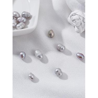 Imagem de 14 miçangas de pérolas naturais de água doce misturadas com pepitas irregulares, ovais, arroz, pérolas soltas, pedras preciosas soltas para colar, pulseira, joias, corrente de cordão de nylon