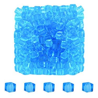 Imagem de Mandala Crafts Contas de cristal azul claro de 6 mm – 300 contas de vidro facetadas para fabricação de joias, pulseiras, colares, brincos e contas