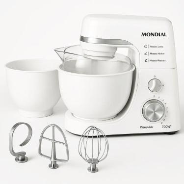 Imagem de Batedeira Planetária Mondial BP-03W-2B Com 12 Velocidades 700W Branca 220V