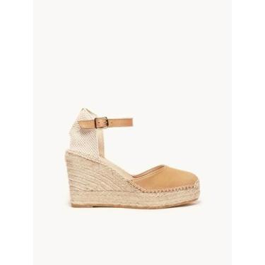 Imagem de Sandália Anabela Alta Marga Napa Marrom Claro, Marrom claro, 35