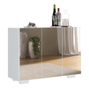 Imagem de Aparador Buffet 3 Portas Vegas V1014 Branco Branco - MULTIMOVEIS
