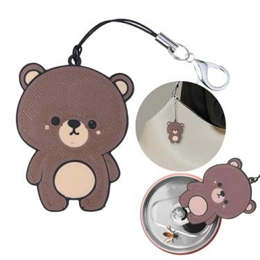 Imagem de Conjunto de chaveiro abridor de abas de animais fofos, design de caranguejo de raposa, identificador de bebida (1)