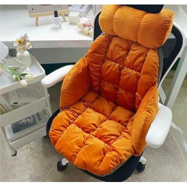 Imagem de Almofada para cadeira de escritório com encosto alto e almofada removível, confortável e com efeito de balanço, ideal para escritório, casa, cozinha e estudantes.