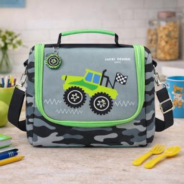 Imagem de Bolsa Térmica Infantil Lancheira Para Escolar Brincadeira Piquinique Volta as Aulas e Conserva Alimentos Primum (Verde Trator)