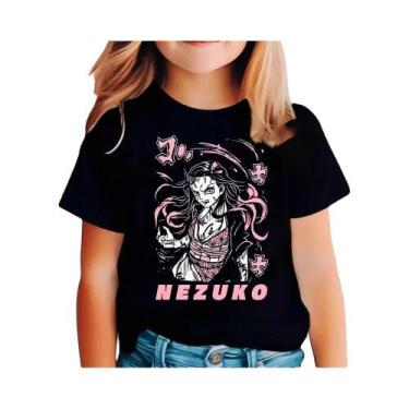 Imagem de Camiseta Infantil Demon Slayer Anime Cartoon De Manga Curta Para Menin