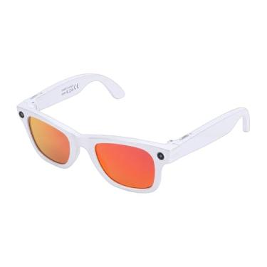 Imagem de GOWENIC Óculos Inteligentes AI Com Câmera, óculos de Tradução Com WiFi e Bluetooth, Suporta Música, Chamadas, Reconhecimento de Fotos, para Viagens de Negócios (Lentes revestidas de vermelho branco