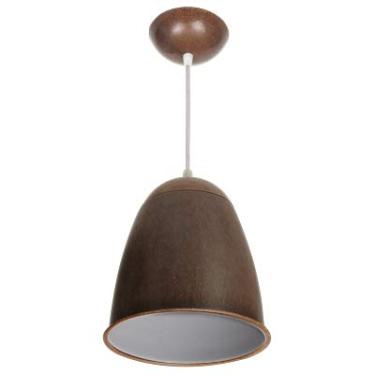 Imagem de Pendente luminária ananda marrom luminária lustre 21cm copo quarto