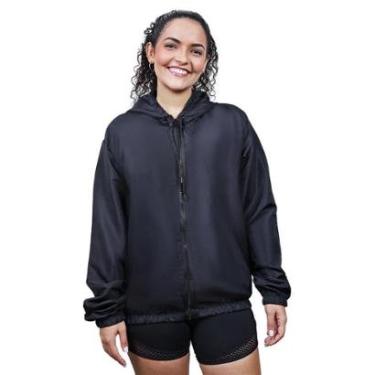 Imagem de Blusa Corta Vento Feminina Zíper Básica Lisa Inverno Chuva Motoqueira-Feminino